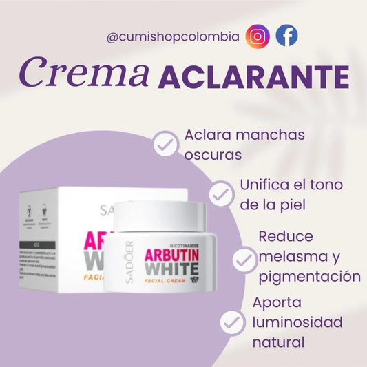 Crema aclarante arbutin
