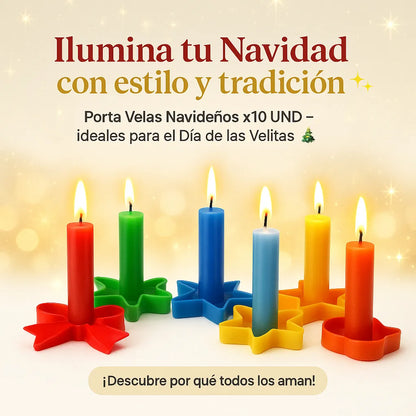 🕯️Porta Velas Navideño X 3 paquetes (15 UND) 🧑🏻‍🎄🎄