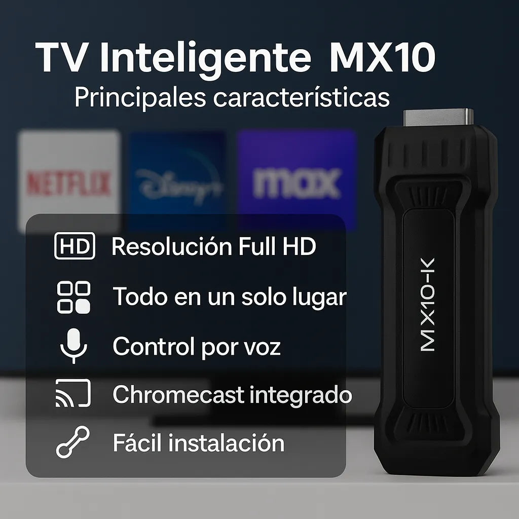 TV Inteligente MX10 - Convierte cualquier TV en un Smart TV con el Smart Stick