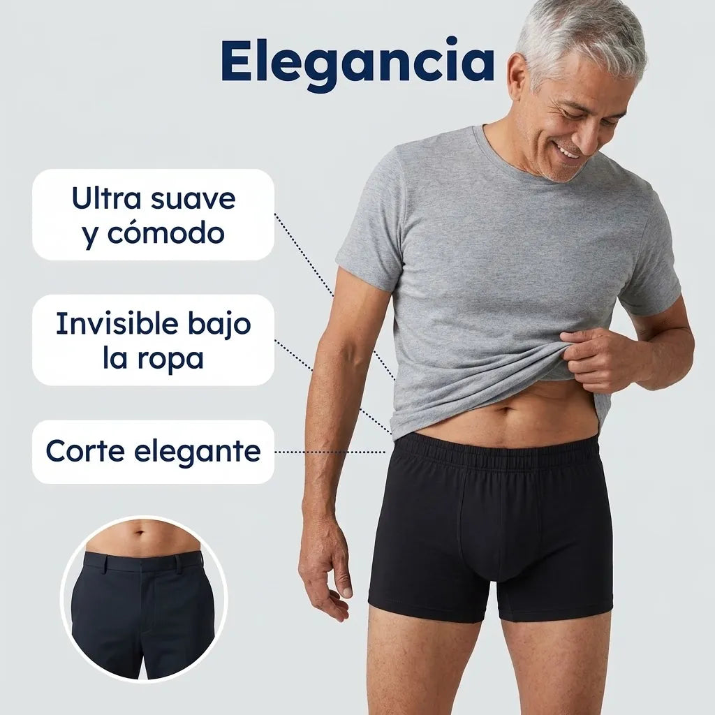 Bóxer negro elegante y cómodo