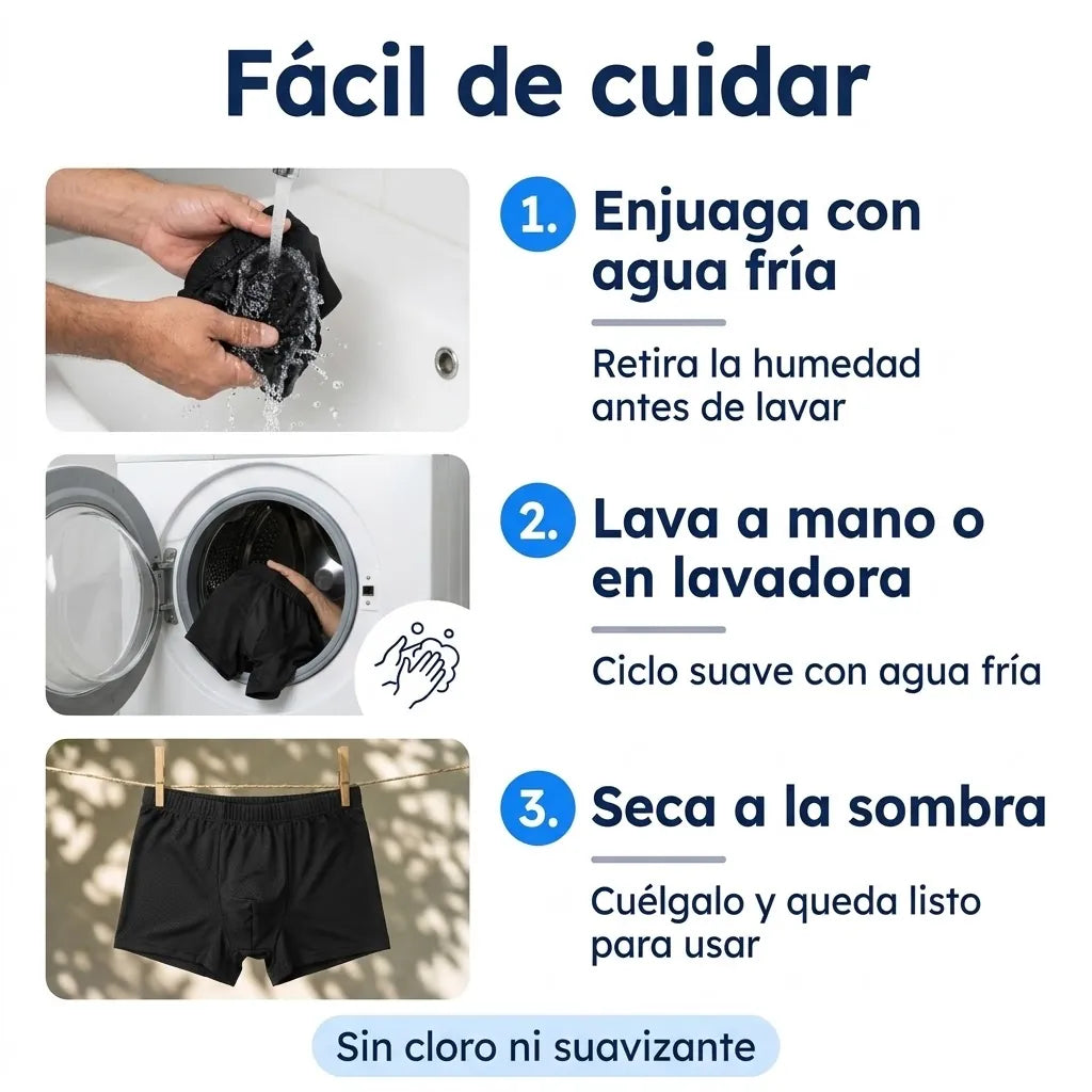 Cómo lavar el bóxer absorbente